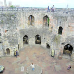 The interior of Clifford's Tower in York