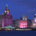 Liverpool waterfront at night