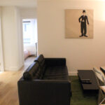 The living area in Rennert's Midtown Apartments, New York