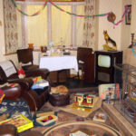 Re-creation of a 1950s living room at the York Castle Museum