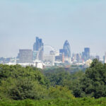 The view of central London from Richmond Park