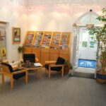 St Clare's school library