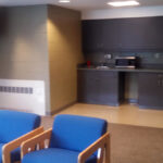 St. Peter's University student residence lounge kitchen
