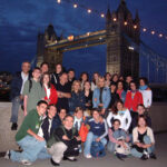 Excel English students in front of the Tower Bridge in London