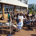 GCI students on the school terrace