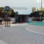 The art museum across the plaza outside The Language Academy in Ft. Lauderdale