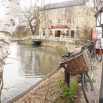 Bicycles along the river, Cambridge, UK