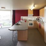 The kitchen in a Liberty Park shared apartment