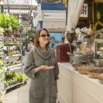 A CES Leeds student shops at the City Market