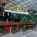 A stream train on display at the National Railway Museum in York