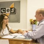 The CES Leeds reception area