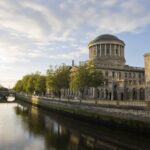 Four Courts on the Liffey River in Dublin, Ireland