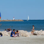The beach outside of Montpellier