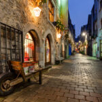 A street in the center of Galway at night