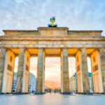 The iconic Brandenburg Gate in Berlin