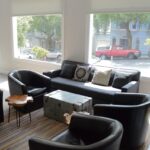 Lounge area of the Monroe student residence, San Francisco