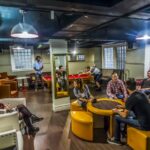 Student lounge of USA Student Residence, San Francisco
