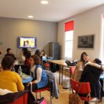 English in Chester school coffee room