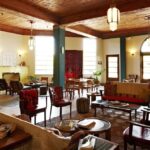 Freehand Hostel Miami lobby and breakfast area