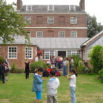 The school garden of the Globe English Centre in Exeter