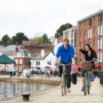 Globe English Centre students bicycling in Exeter
