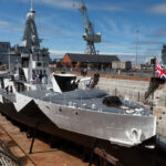 The HMS M33 in the Historic Dockyard, Portsmouth