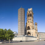 The Kaiser Wilhelm Memorial Church in Berlin on the Kurfürstendamm