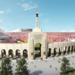 Memorial Coliseum inside the Exposition Park