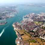 Aerial photograph of Portsmouth Dockyard