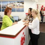 The reception desk at Torquay International School