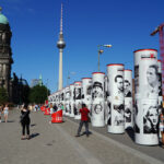A memorial to Berlin's exiled persons of the arts on the Unter din Linden