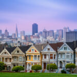 The "Painted Ladies" as seen from Alamo Square Park, San Francisco