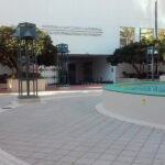 The art museum across the plaza outside The Language Academy in Ft. Lauderdale