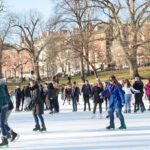 Ice Skating on Frog Pond in Boston Commons