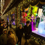 The windows at Saks Fifth Avenue in New York at Christmas